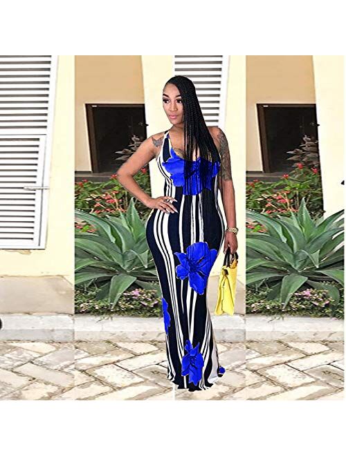 Womens Mermaid Long Maxi Dress - Off The Shoulder Triple Color Block Bodycon Dress