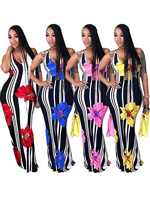 Womens Mermaid Long Maxi Dress - Off The Shoulder Triple Color Block Bodycon Dress