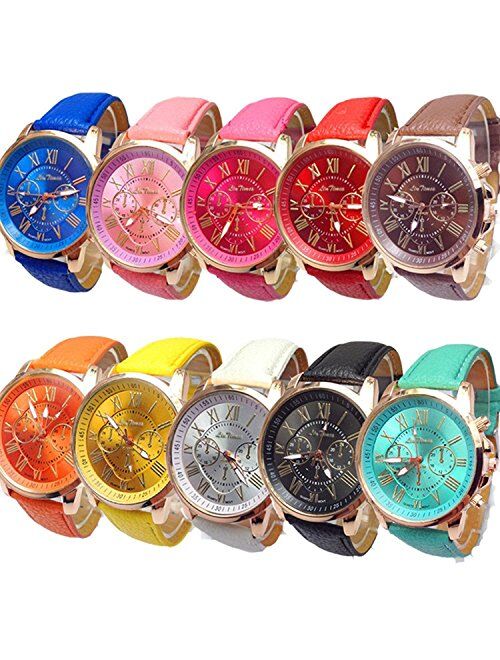 Women's Wholesale 10 Assorted Platinum Watch Fashion Quartz Watch