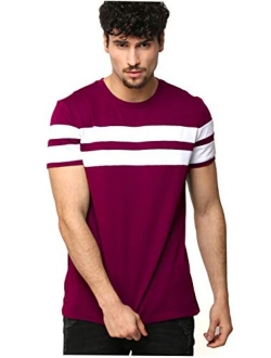 AELOMART Men's Cotton Crew Neck Short Sleeve T Shirt