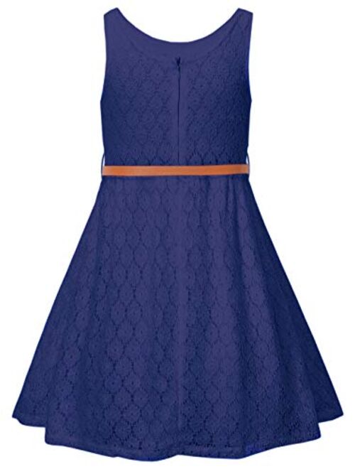 BINPAW Girls' Lace Dress with Belt