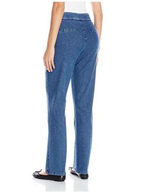 Chic Classic Collection Women's Easy-fit Elastic-Waist Pant