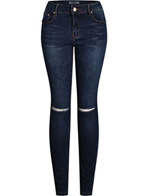 2LUV Women's Distressed Skinny Jeans