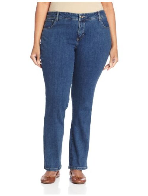 Lee Women's Plus Size Instantly Slims Classic Relaxed Fit Monroe Straight Leg Jean