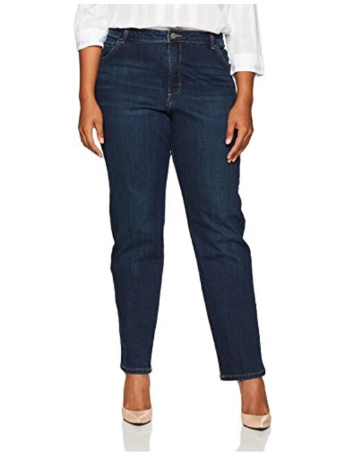 Lee Women's Plus Size Instantly Slims Classic Relaxed Fit Monroe Straight Leg Jean