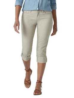 Riders by Lee Indigo Women's Rolled Cuff Midrise Denim Capri