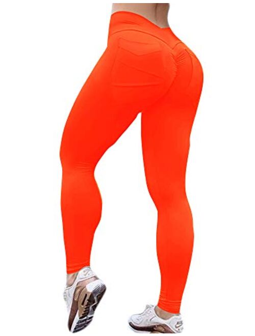 Hioinieiy Women's High Waist Ruched Butt Lifting Booty Enhancing Yoga Pants Leggings