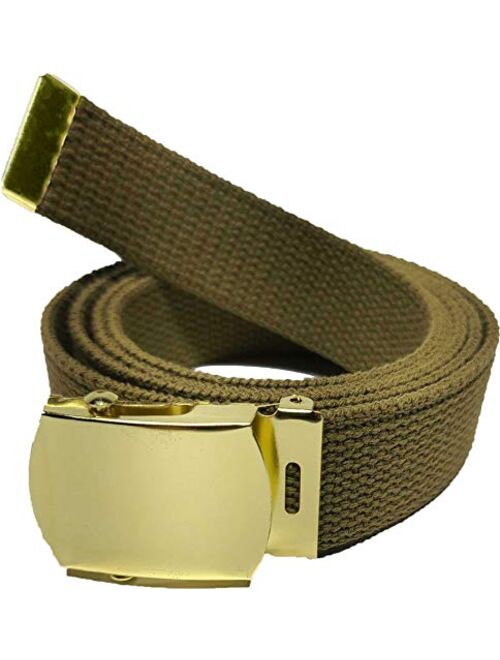 ARMYU Army Web Belt 100% Cotton Canvas Military Color Belts 54