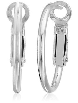 Sterling Silver Lightweight Paddle Back Hoop Earrings