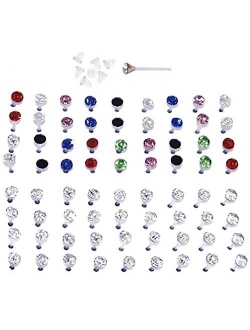 Set of Nylon Posts Plastic Posts Crystal Stud Hypoallergenic Earrings