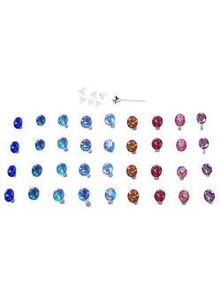 Set of Nylon Posts Plastic Posts Crystal Stud Hypoallergenic Earrings