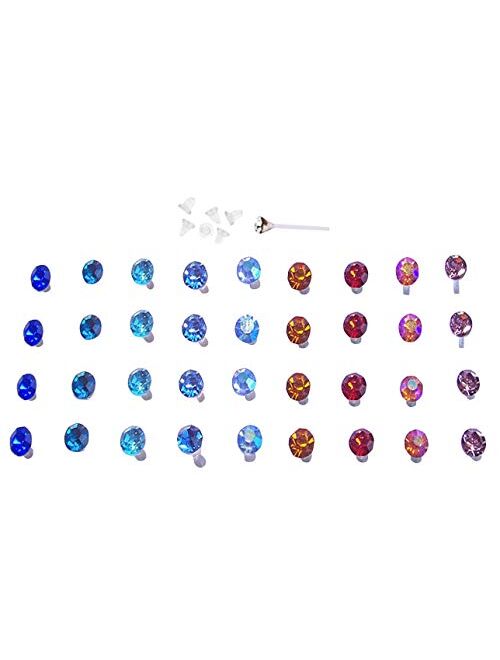 Set of Nylon Posts Plastic Posts Crystal Stud Hypoallergenic Earrings