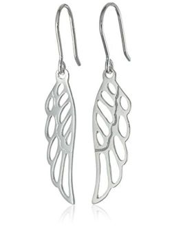 Amazon Collection Sterling Silver Angel Wing Drop Earrings