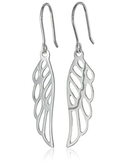 Amazon Collection Sterling Silver Angel Wing Drop Earrings