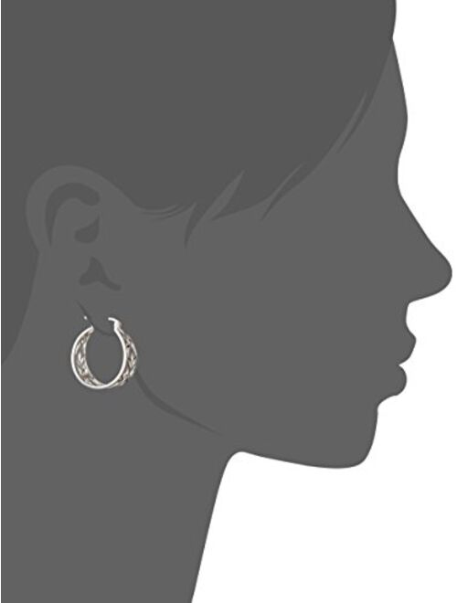 Sterling Silver Filigree Hoop Earrings (1.0