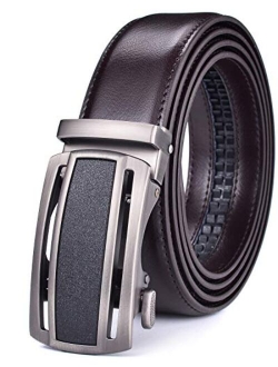 Men Belts Leather Male Slide Ratchet Work Dress Strap w Interchangeable Buckle Beltox