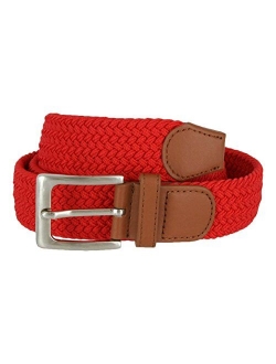 Belts.com Stretch Belt Braided Elastic Stretch Belt Casual Weave Canvas Fabric Woven Belt 1-3/8