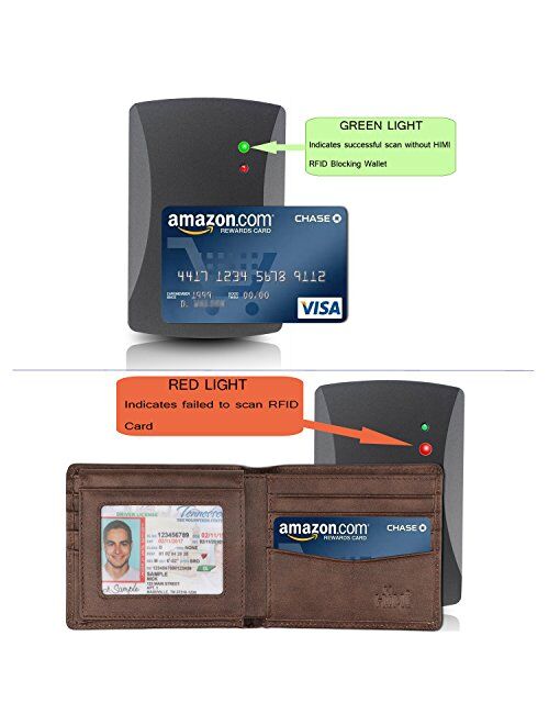 Wallet for Men-Genuine Leather RFID Blocking Bifold Stylish Wallet With 2 ID Window