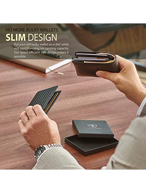 TRAVANDO Money Clip Wallet"RIO" - Mens Wallets slim Front Pocket RFID Blocking Card Holder Minimalist Mini Bifold Gift Box