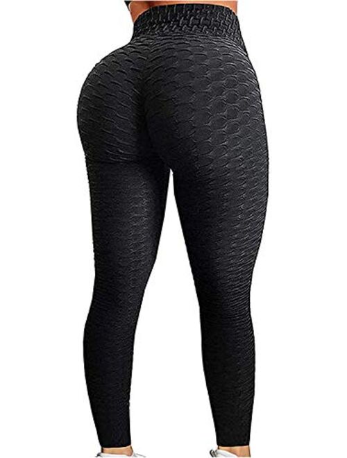 Aeezo Fitness Booty Shorts For Women Scrunch Butt Yoga Workout Short High Waisted Tummy Control