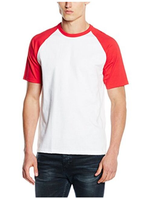 Fruit of the Loom Cotton Colour Block Short sleeve baseball tee