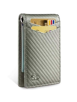 Zitahli Minimalist Slim Bifold Front Pocket Wallet with Money Clip for men,Effective RFID Blocking & Smart Design