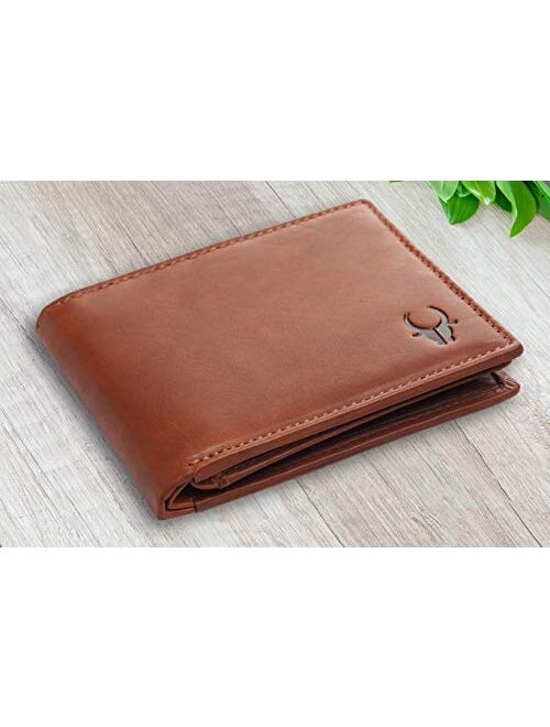 WILDHORN RFID Protected Top Grain Genuine Leather Wallet for Men