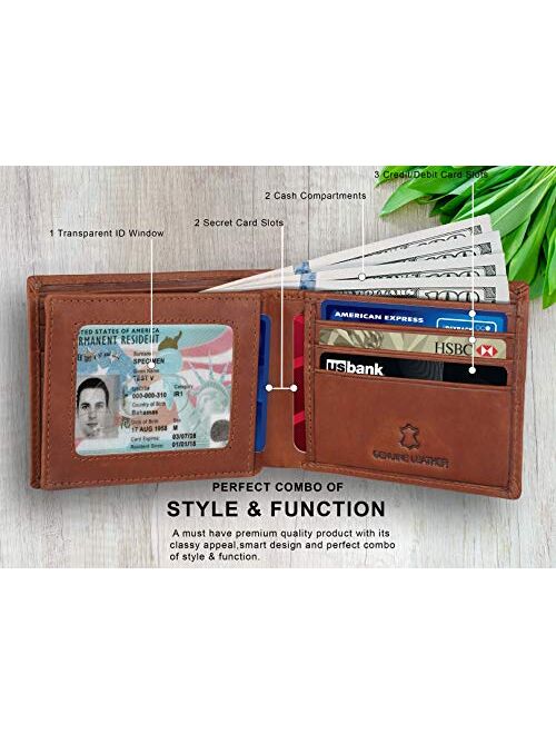 WILDHORN RFID Protected Top Grain Genuine Leather Wallet for Men