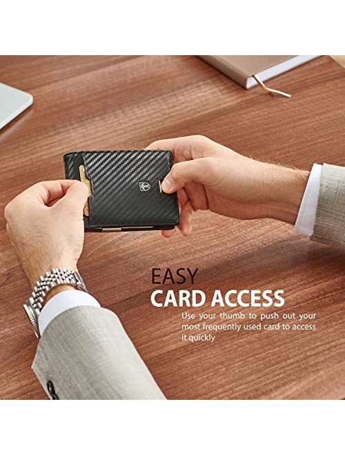 TRAVANDO Mens Wallet Money Clip PHOENIX Front Pocket Slim RFID Bifold Gifts