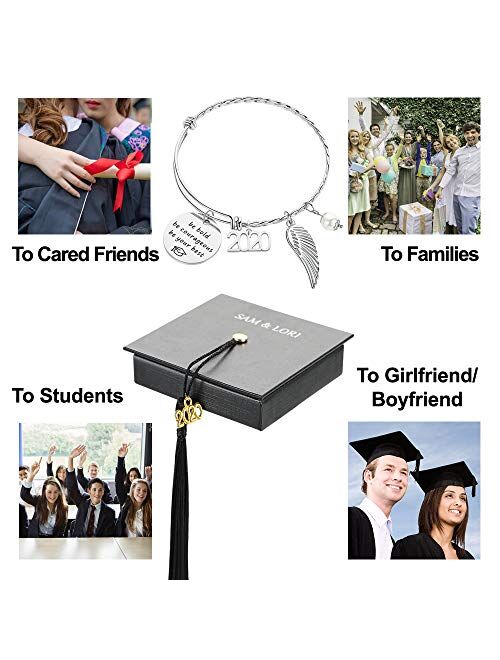 SAM & LORI Inspirational Graduation Gifts Cuff Bracelet Bangle Necklace