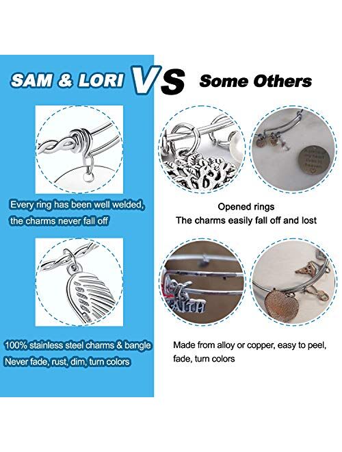 SAM & LORI Inspirational Graduation Gifts Cuff Bracelet Bangle Necklace