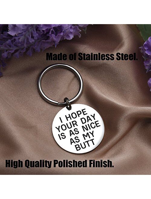 LParkin I Hope Your Day is As Nice As My/Your Butt Keychain Boyfriend Girlfriend Keychain Jewelry