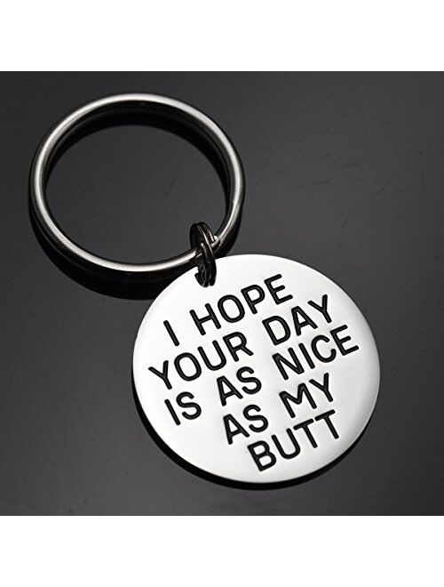 LParkin I Hope Your Day is As Nice As My/Your Butt Keychain Boyfriend Girlfriend Keychain Jewelry