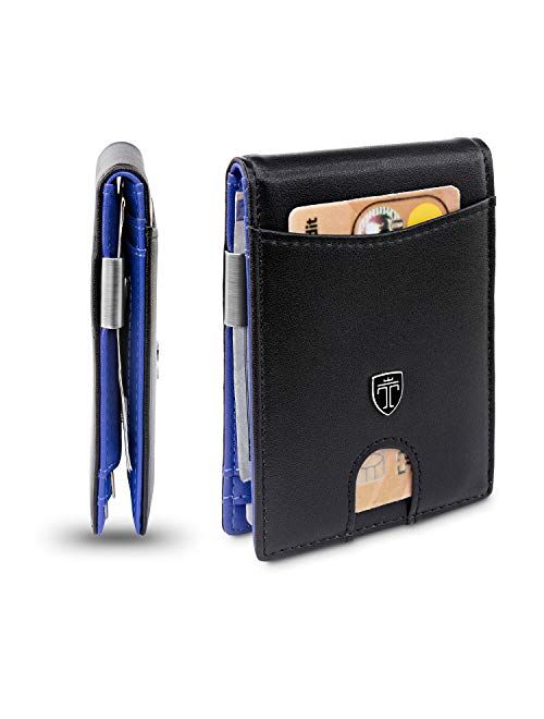 TRAVANDO Mens Slim Wallet with Money Clip SEATTLE RFID Blocking Bifold Credit Card Holder for Men with Gift Box