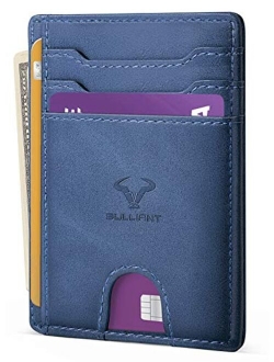 Slim Wallet,Bulliant Skinny Minimal Thin Front Pocket Wallet Card Holder For Men 7Cards 3.15"x4.5",Gift-Boxed