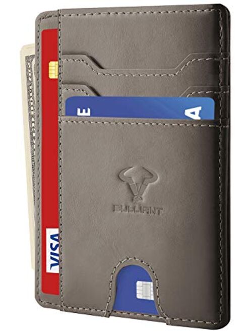 Slim Wallet,Bulliant Skinny Minimal Thin Front Pocket Wallet Card Holder For Men 7Cards 3.15"x4.5",Gift-Boxed