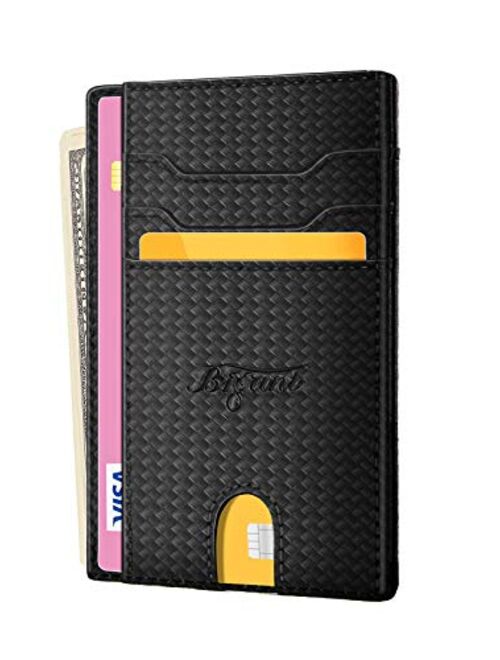 Slim Wallet,Bulliant Skinny Minimal Thin Front Pocket Wallet Card Holder For Men 7Cards 3.15"x4.5",Gift-Boxed