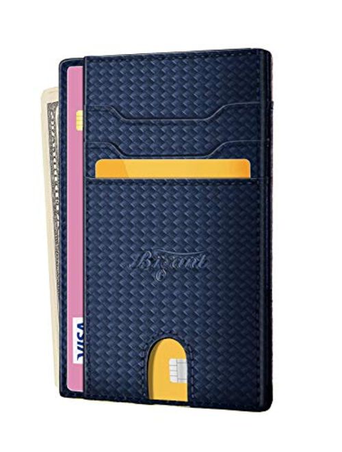 Slim Wallet,Bulliant Skinny Minimal Thin Front Pocket Wallet Card Holder For Men 7Cards 3.15"x4.5",Gift-Boxed