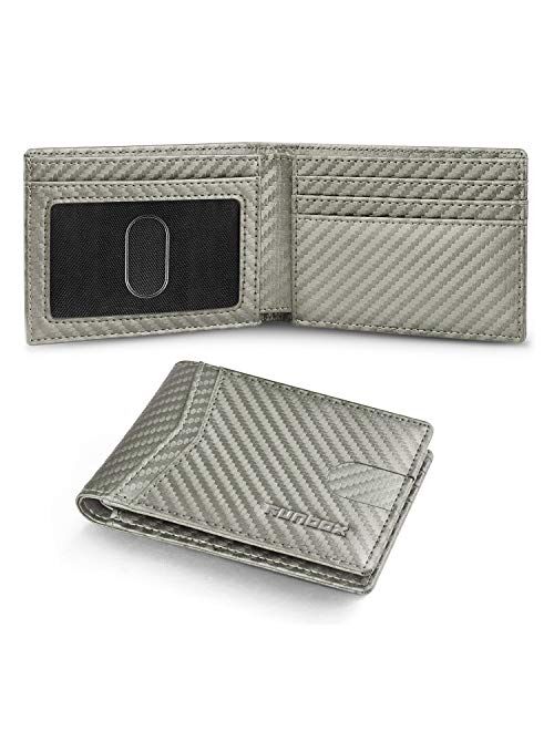 RUNBOX Slim Wallets for Men with RFID Blocking & Minimalist Mens Front Pocket Wallet Leather