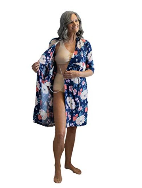 Post Surgery Mastectomy, Breast Cancer Recovery Robe with Internal Pockets by Gownies