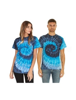 Krazy Tees Tie Dye Style T-Shirts Men Women - Fun, Multi Color Tops