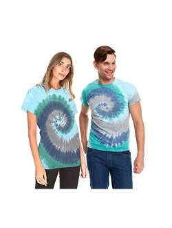 Krazy Tees Tie Dye Style T-Shirts Men Women - Fun, Multi Color Tops