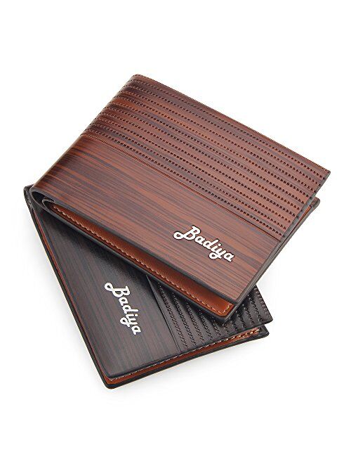 Stylish Men Bifold Wallet with RFID Blocking Slim Minimalist Front Pocket Wallet