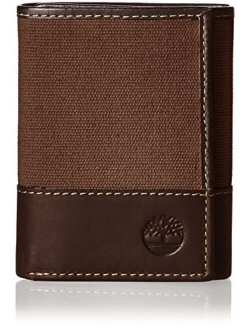 Men's Canvas & Leather Trifold Wallet