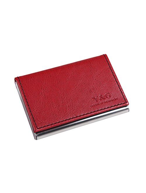 Y&G Men's Fashion Minimalist Leather PU Business Credit ID Card Holder with Magnetic