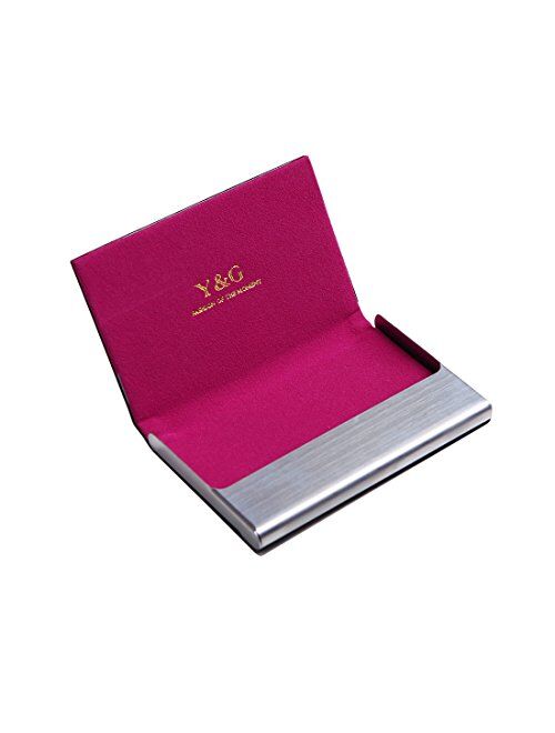 Y&G Men's Fashion Minimalist Leather PU Business Credit ID Card Holder with Magnetic