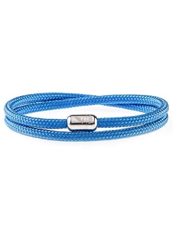 Wind Passion Lightweight Nautical Paracord Sturdy Rope Bracelet with Magnetic Clasp for Men Women