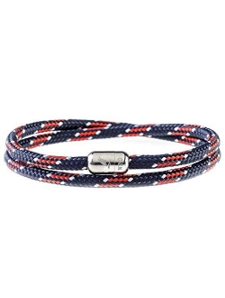 Wind Passion Lightweight Nautical Paracord Sturdy Rope Bracelet with Magnetic Clasp for Men Women