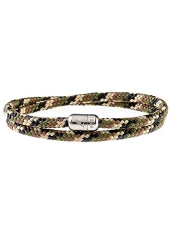 Wind Passion Lightweight Nautical Paracord Sturdy Rope Bracelet with Magnetic Clasp for Men Women