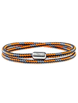 Wind Passion Lightweight Nautical Paracord Sturdy Rope Bracelet with Magnetic Clasp for Men Women